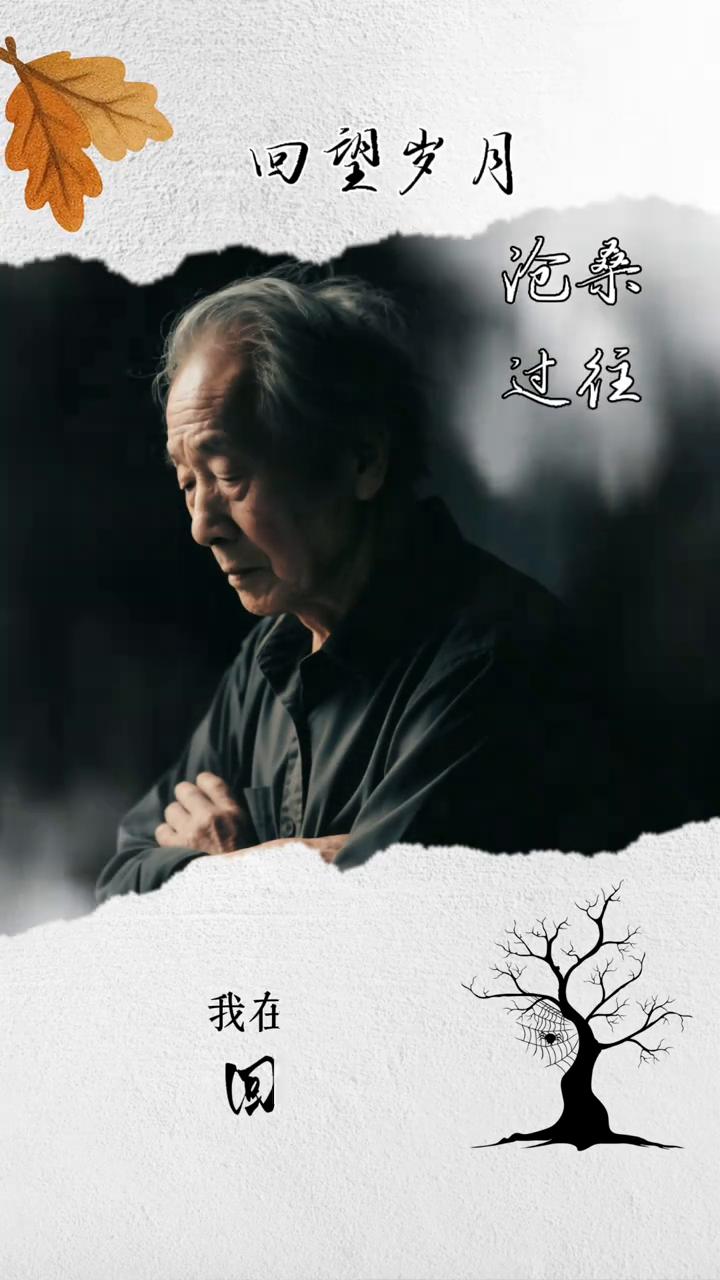 我在岁月长河回望岁月，回头望沧桑过往。看着镜中苍老的模样，曾经满怀热血滚烫，如今