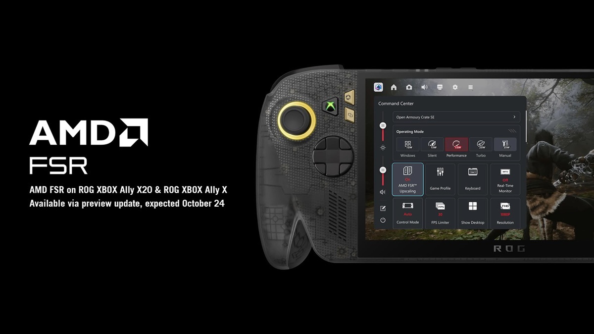 ROG XBOX系列掌机获得FSR 4.1预览驱动体验更流畅的游戏性能近日AMD