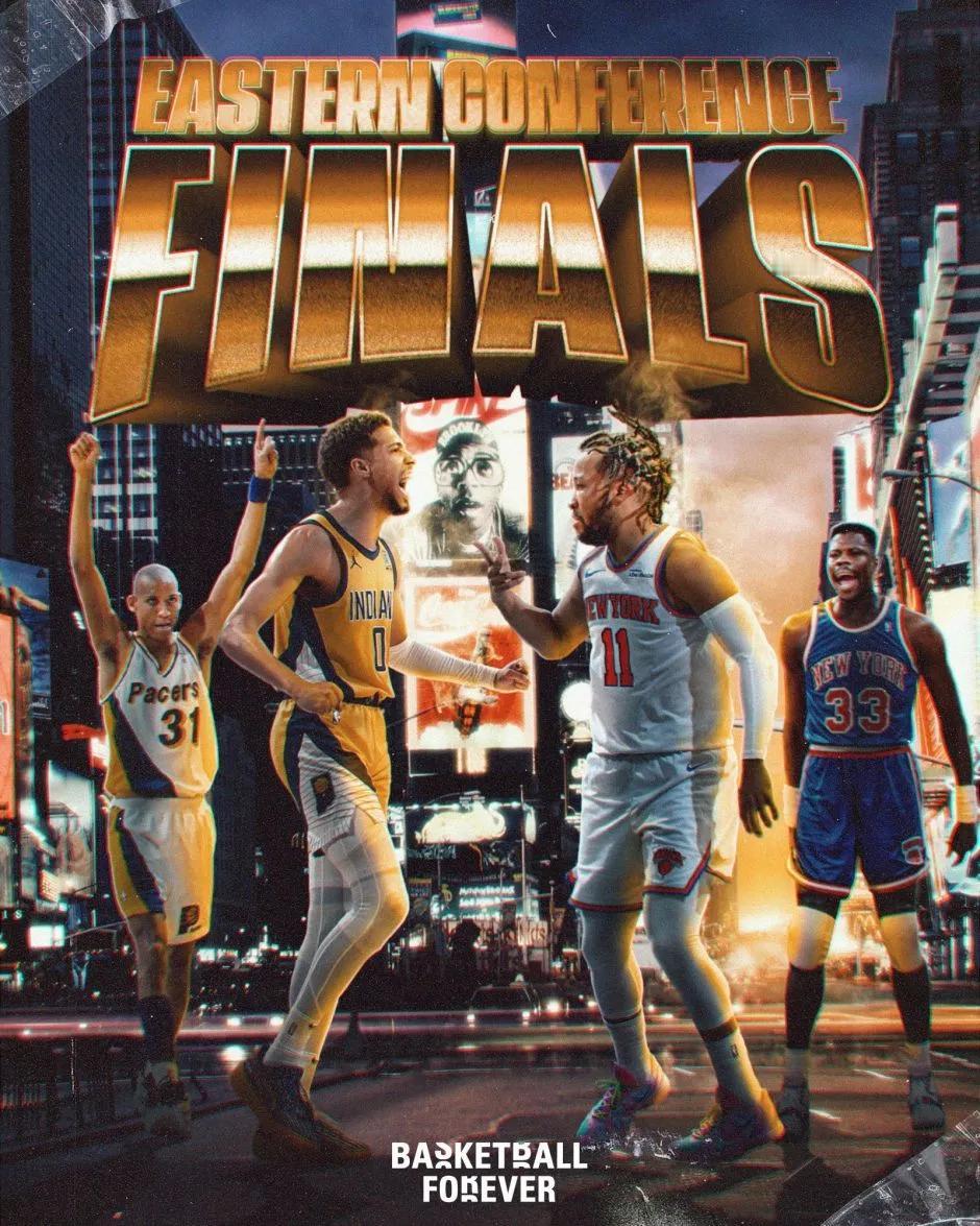 2025年NBA东部决赛赛程:
（七场四胜制，2-2-1-1-1）
第一场，5月