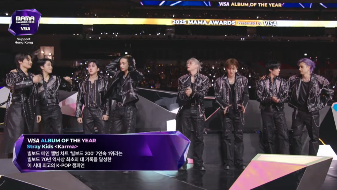 2025 MAMA ALBUM OF THE YEAR：StrayKids恭喜！