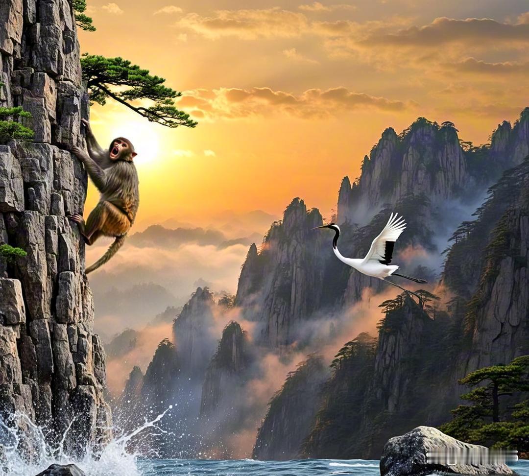 上联：绝壁猿惊深涧水，
下联：天堑马奔贺新春，
下联：长空雁过峻岭峰。