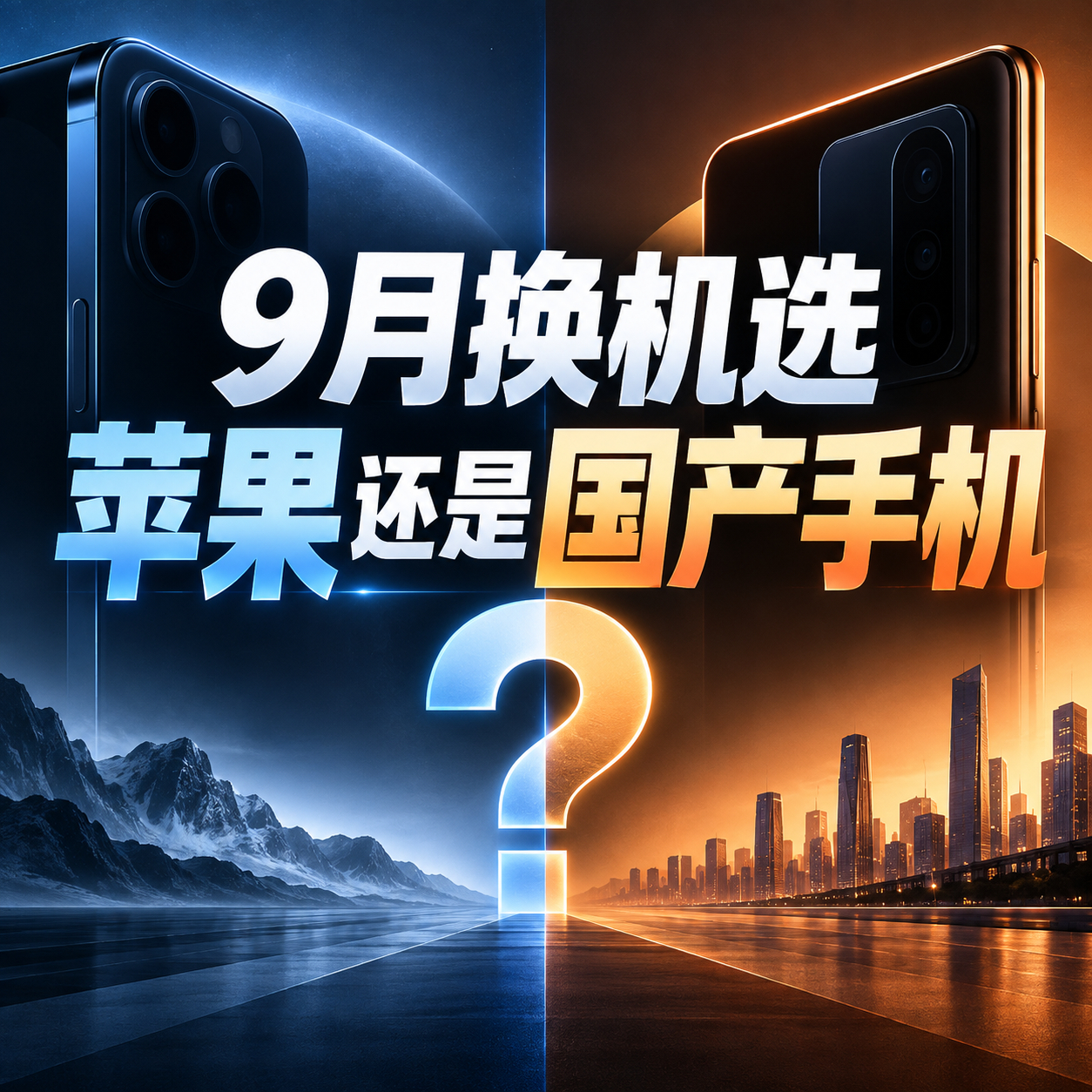 9月换机选苹果还是国产手机 今年9月换机确实有点难选。iPhone的优势还是系统
