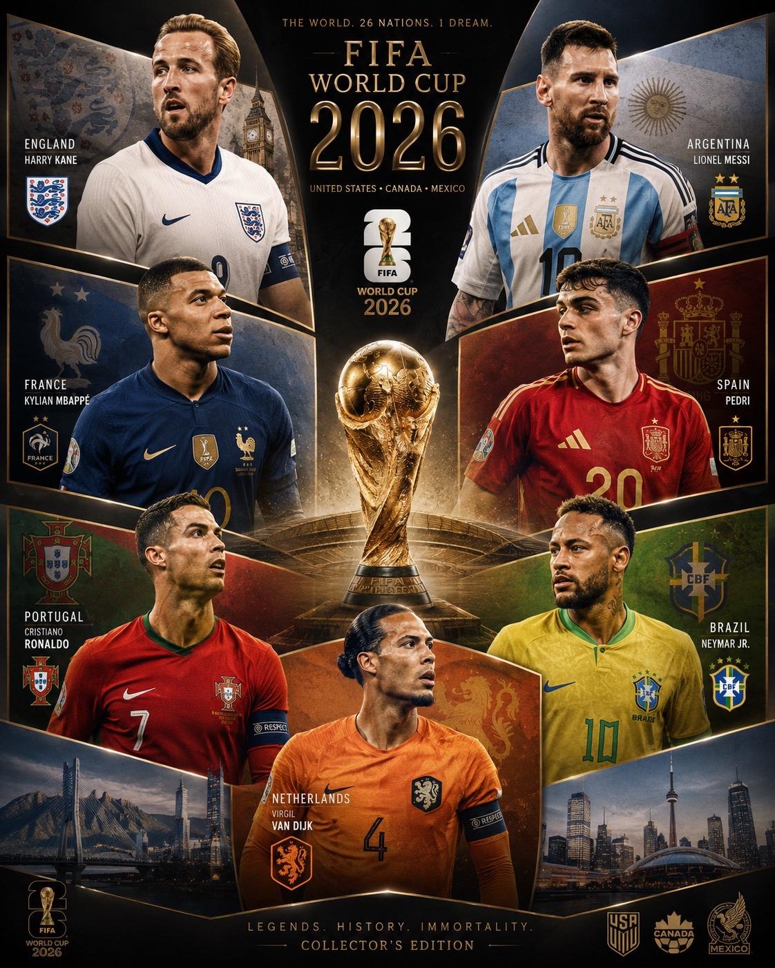 世界杯在即，你更看好哪个队呢？2026美加墨世界杯🏆 2026年足球世界杯 2