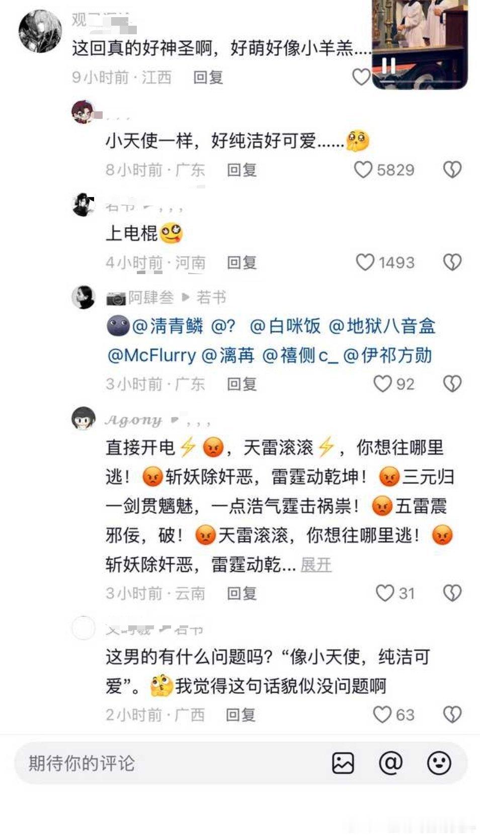 原视频只是教堂里面很可爱的两个外国小男孩 评论区里面全是关于正太和神父的凰腔 连