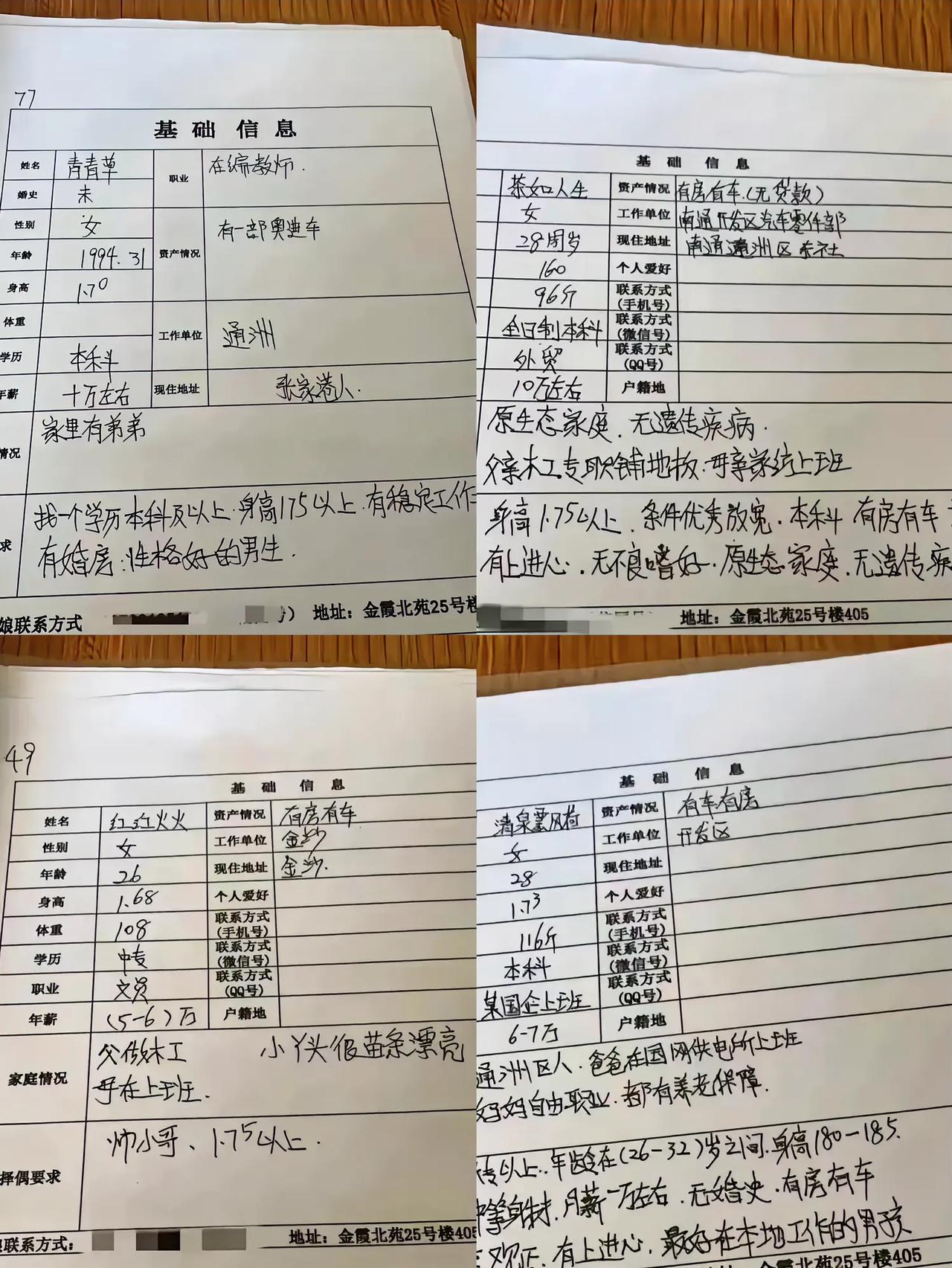 4个女孩看的出来是真心想结婚找老公的，条件都不错，基本都有车有房，有稳定的工作，
