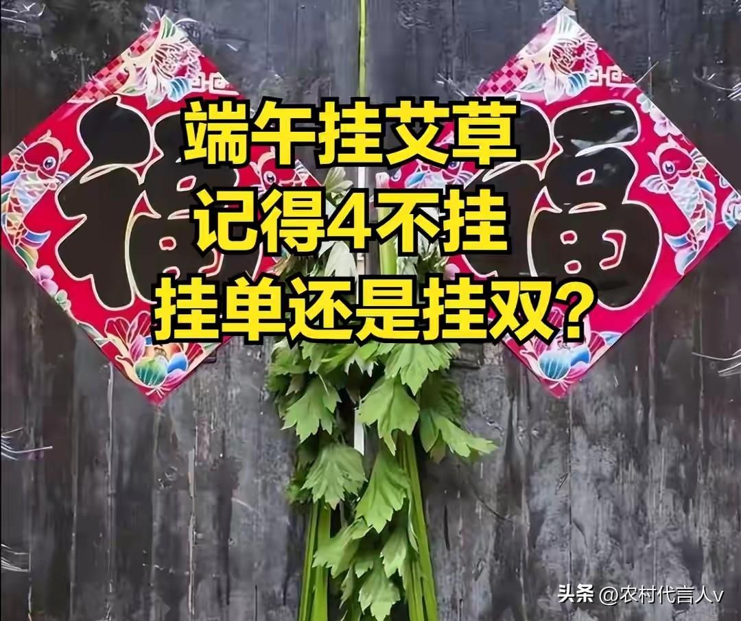 端午挂艾草，到底有何讲究？挂单还是挂双？老传统不能丢
 
端午一到，家家户户门楣