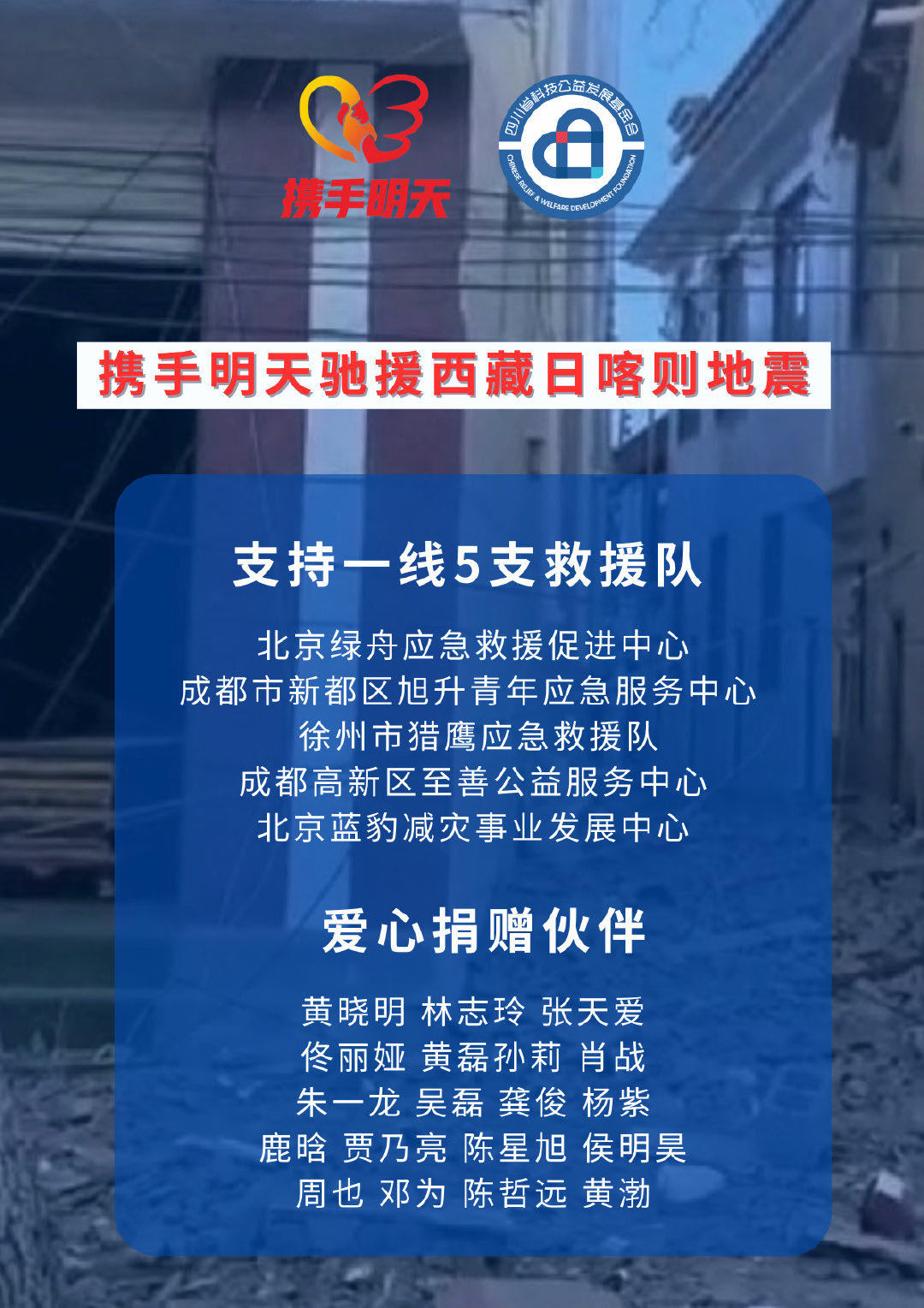 陈哲远捐赠驰援西藏  在黄晓明基金会驰援西藏的名单上看见了陈哲远，远子真的一直在