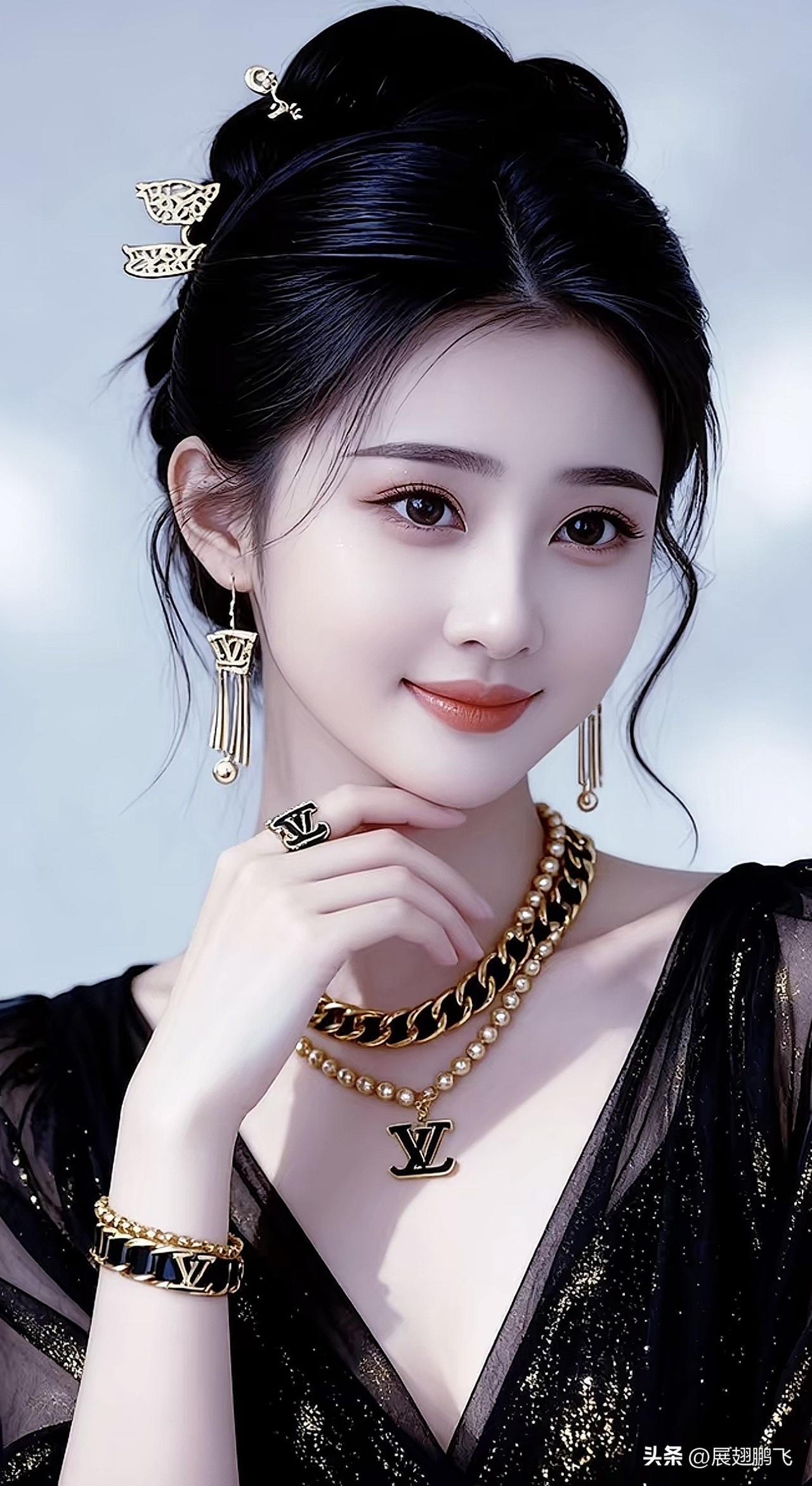 优雅黑裙搭配奢华LV珠宝，尽显时尚魅力！💎✨高级质感黑裙 露肩黑裙搭配 简约大
