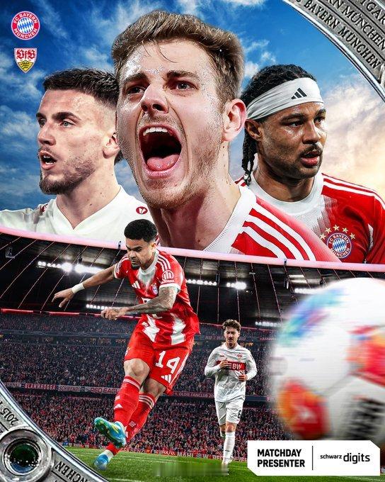 德甲：拜仁VS斯图加特德甲足球体育比赛拜仁斯图加特 最近店里装修啦暂时搬到隔壁凑