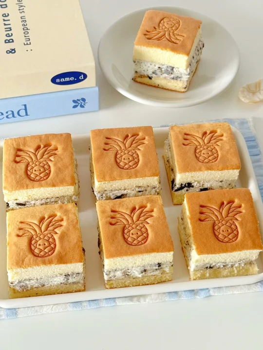 夏日超绘玩蛋糕🍰菠萝蛋糕🍍奥利奥夹心🍪