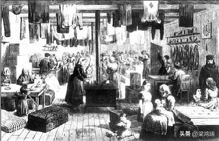 这幅画描绘的是 19 世纪 70 年代堪萨斯州中部俄裔门诺派（Russian M