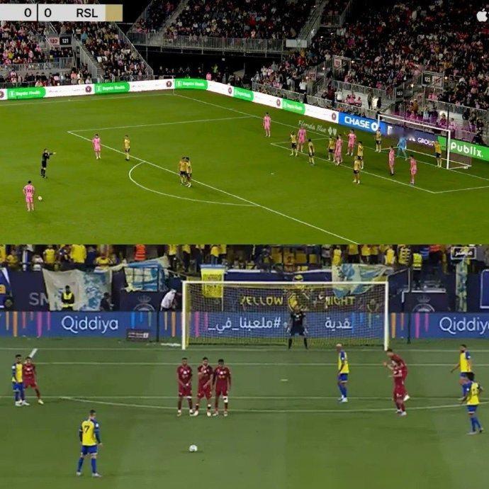 C罗梅西经典PK图？[what]双方任意球的威力，在图中可以体现出来吗？或许！但