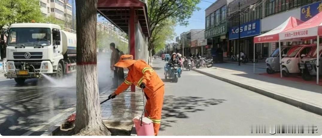 作为一名环卫工人
上班闹钟一响，我就揉揉眼睛，起了床，简单洗漱完，啃了半个前一晚