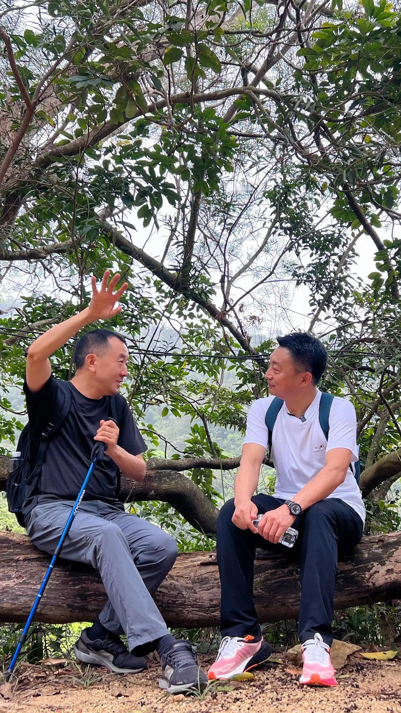和甲哥面对面[玫瑰]采访在10公里+登山道上进行……#陈行甲# #公益# #深圳