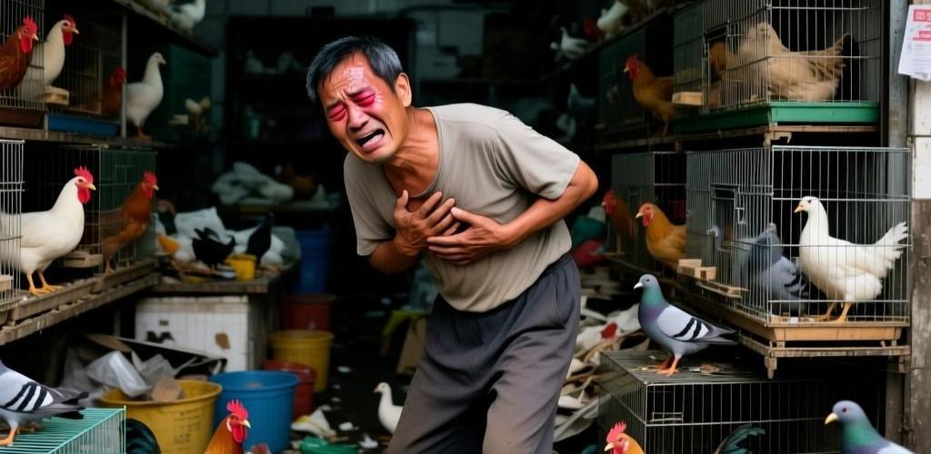 湖南益阳一家禽店老板夏先生因长期接触鸡鸭鸽子感染‌鹦鹉热衣原体‌，出现高热、呼吸