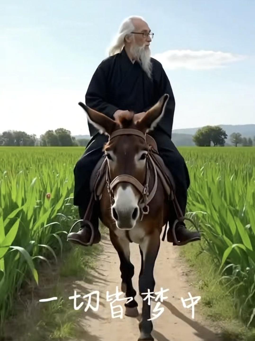 进入新年，几个快七十的同学有出息了，学会了玩AI，制作出了骑马骑驴跨年的视频，还