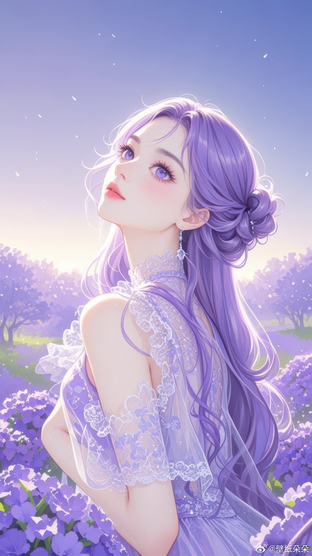 唯美紫色系女生壁纸...ུ ˗ˋˏᰔᩚˎˊ˗ 