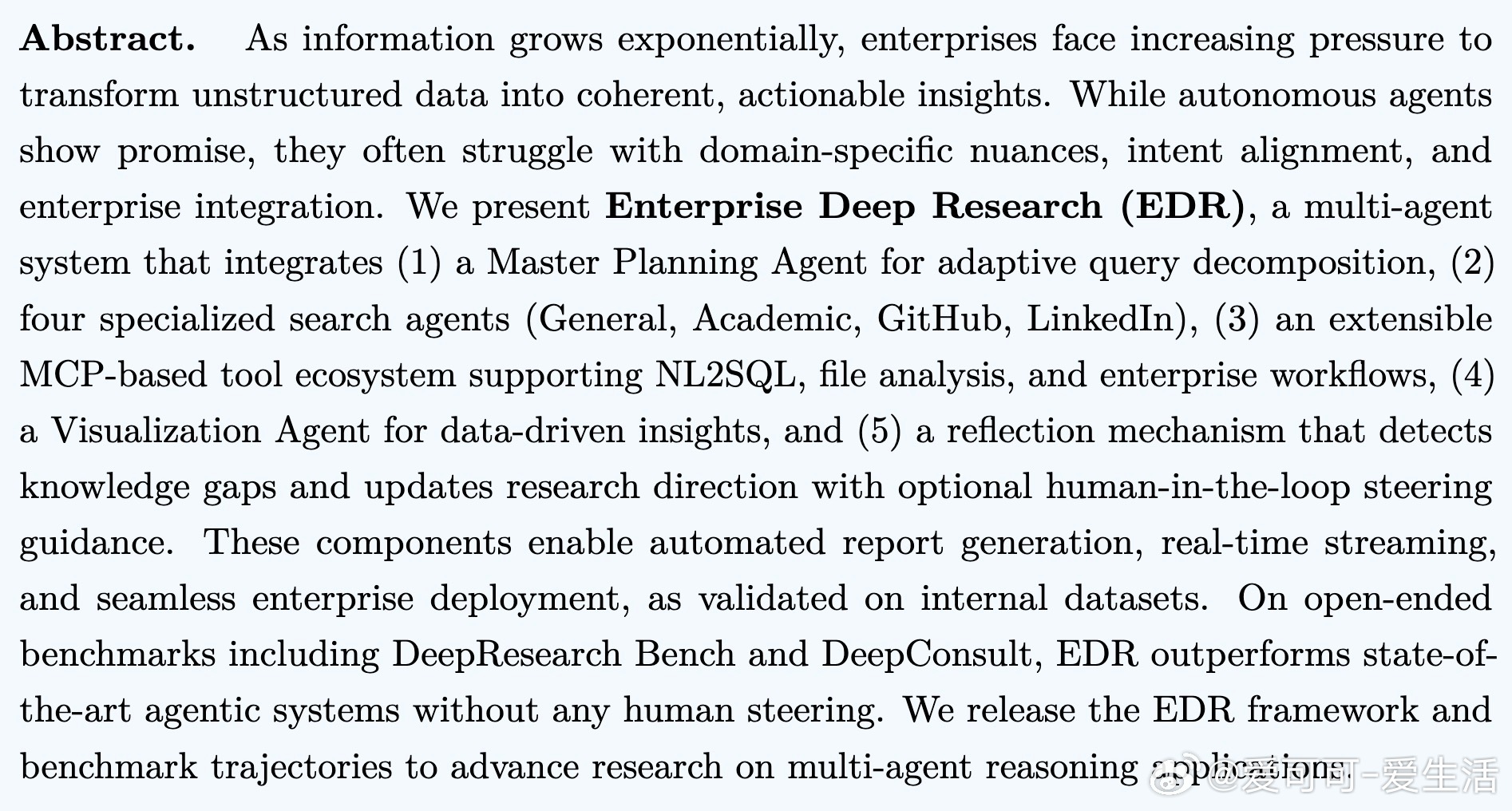 [CL]《Enterprise Deep Research: Steerable