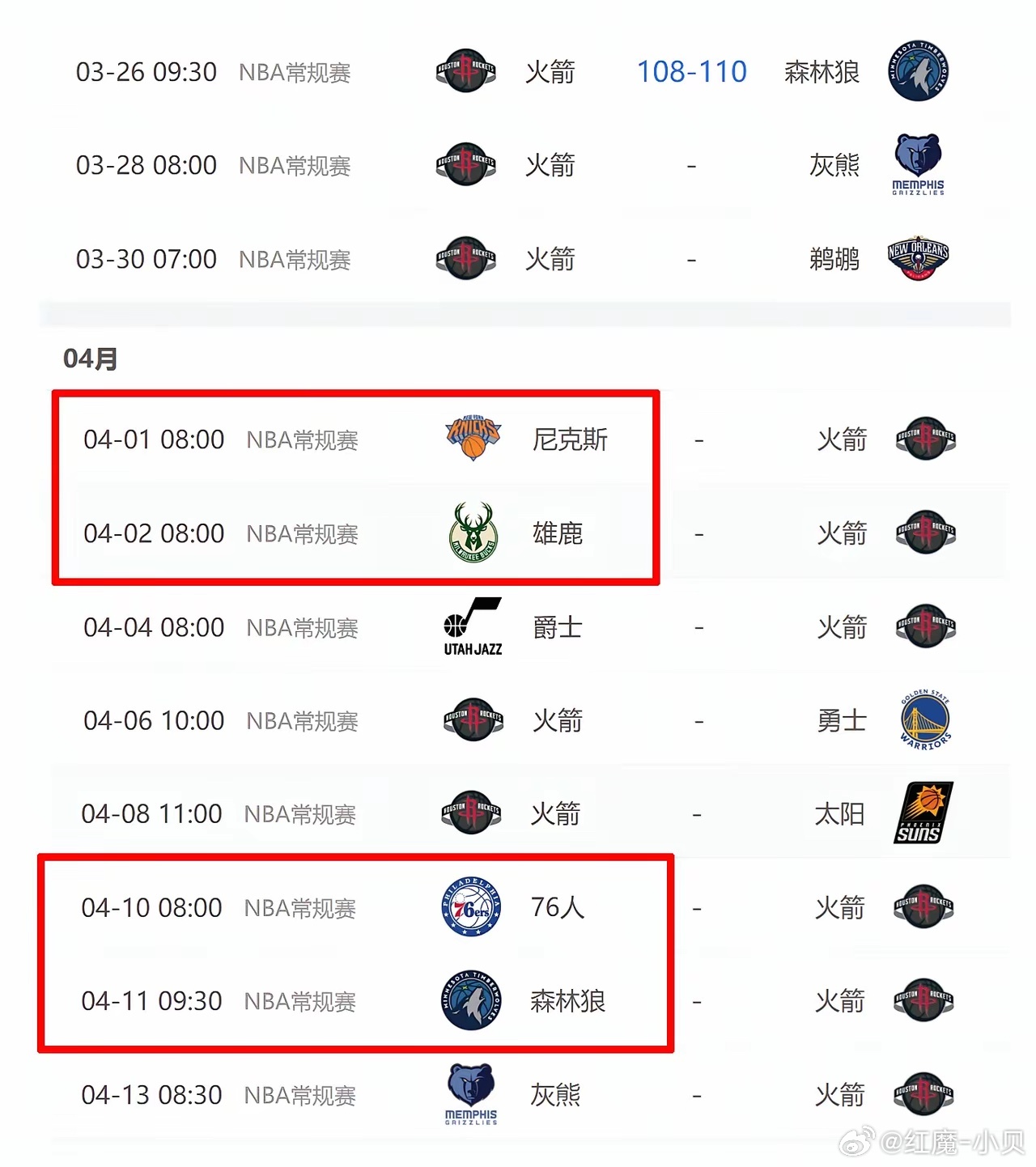 分析火箭接下来的赛程，在西部前六里算是轻松的。三月只剩2场，对手是排名靠后的鹈鹕