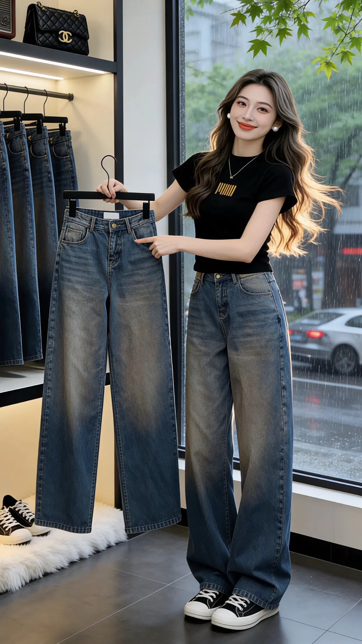 怎么将牛仔裤穿出高级感 梨型身材必入牛仔裤 穿出自己的风格 春款上新 早春搭配