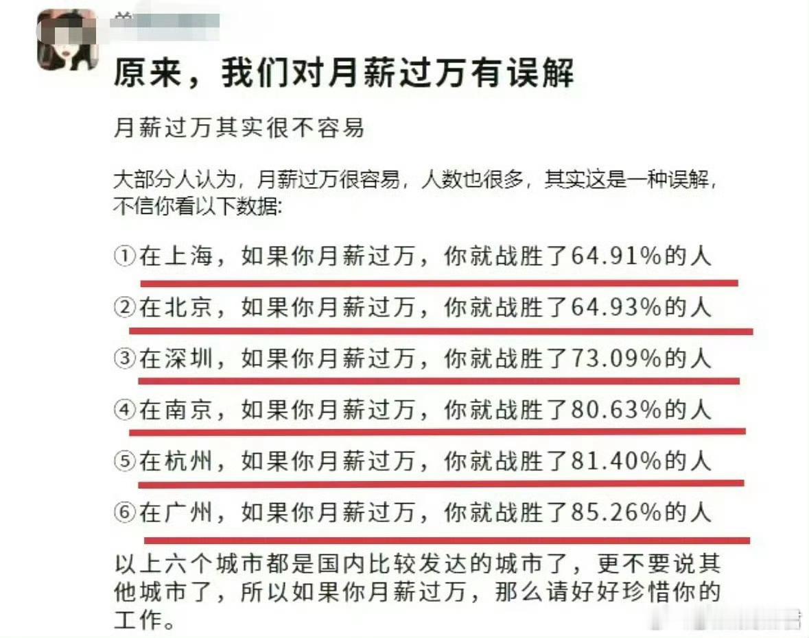 原来，我们对月薪过万有误解。 