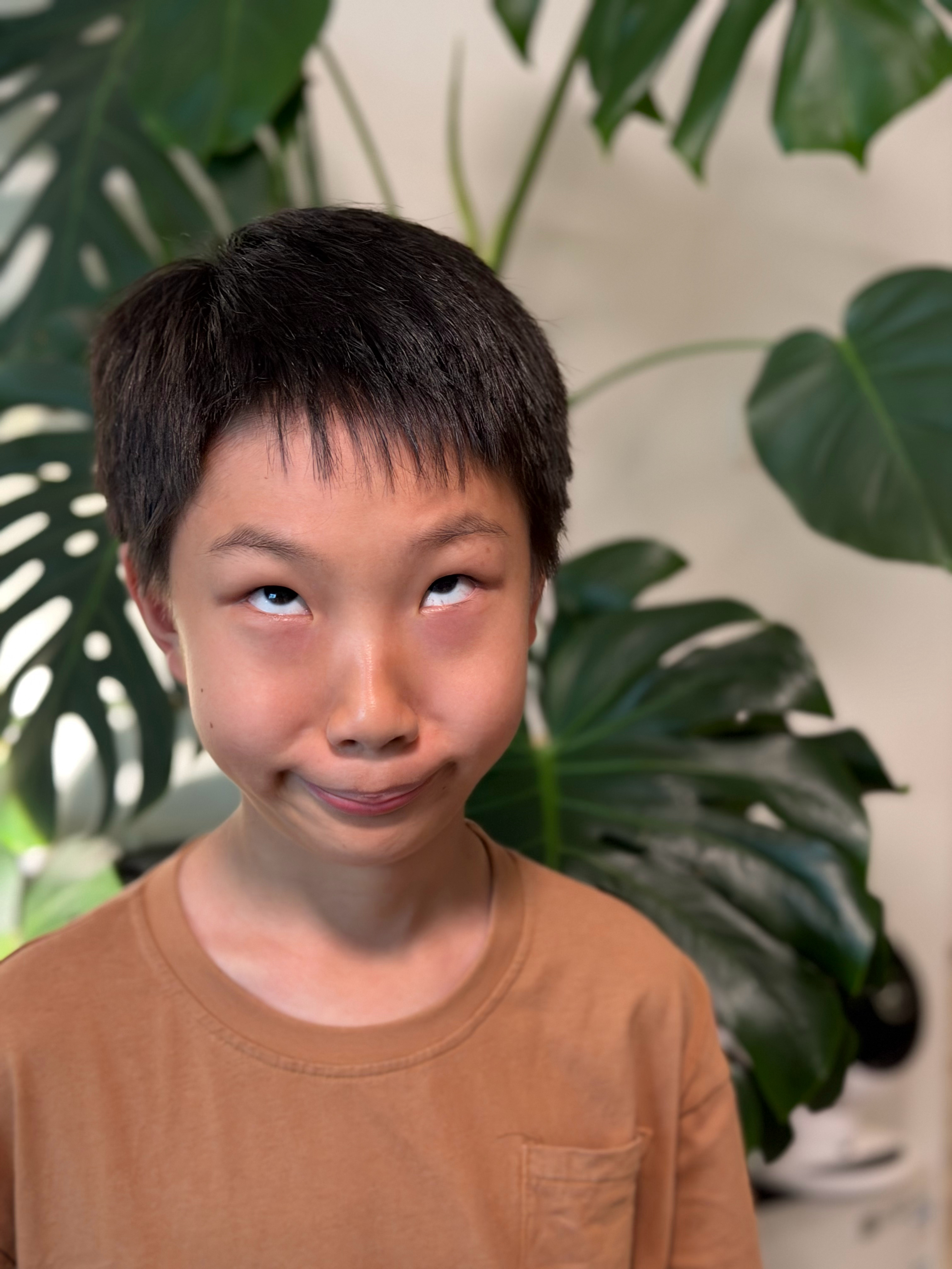 下午我帮小添理了发，清爽多了。他非常害怕理发，说每一次理发的人都把头发拉扯得很痛