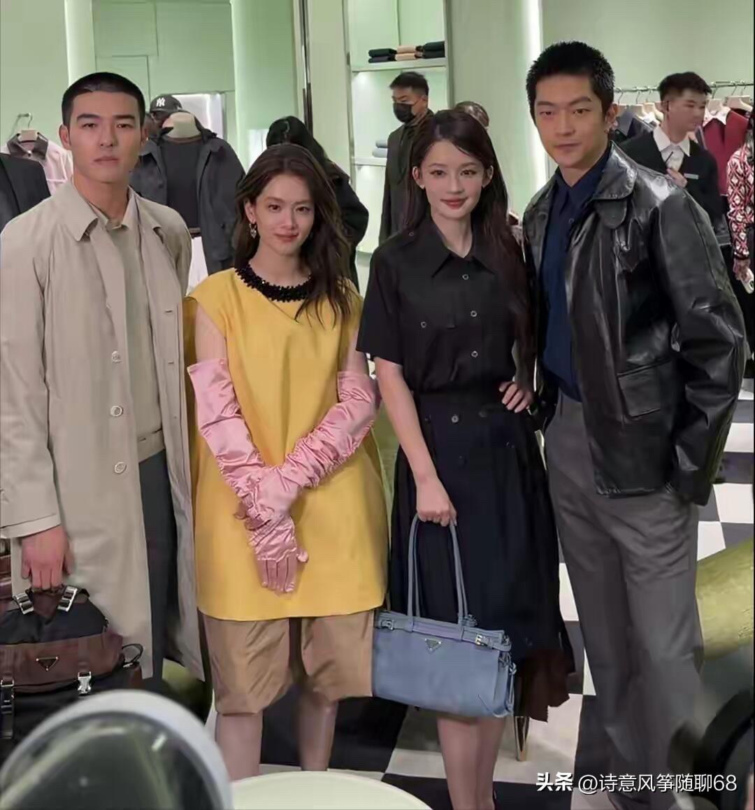 陈昊宇颜值比较高，就是身材不高挑，站在李沁的身边，瞬间被李沁给秒掉了。陈昊宇比较