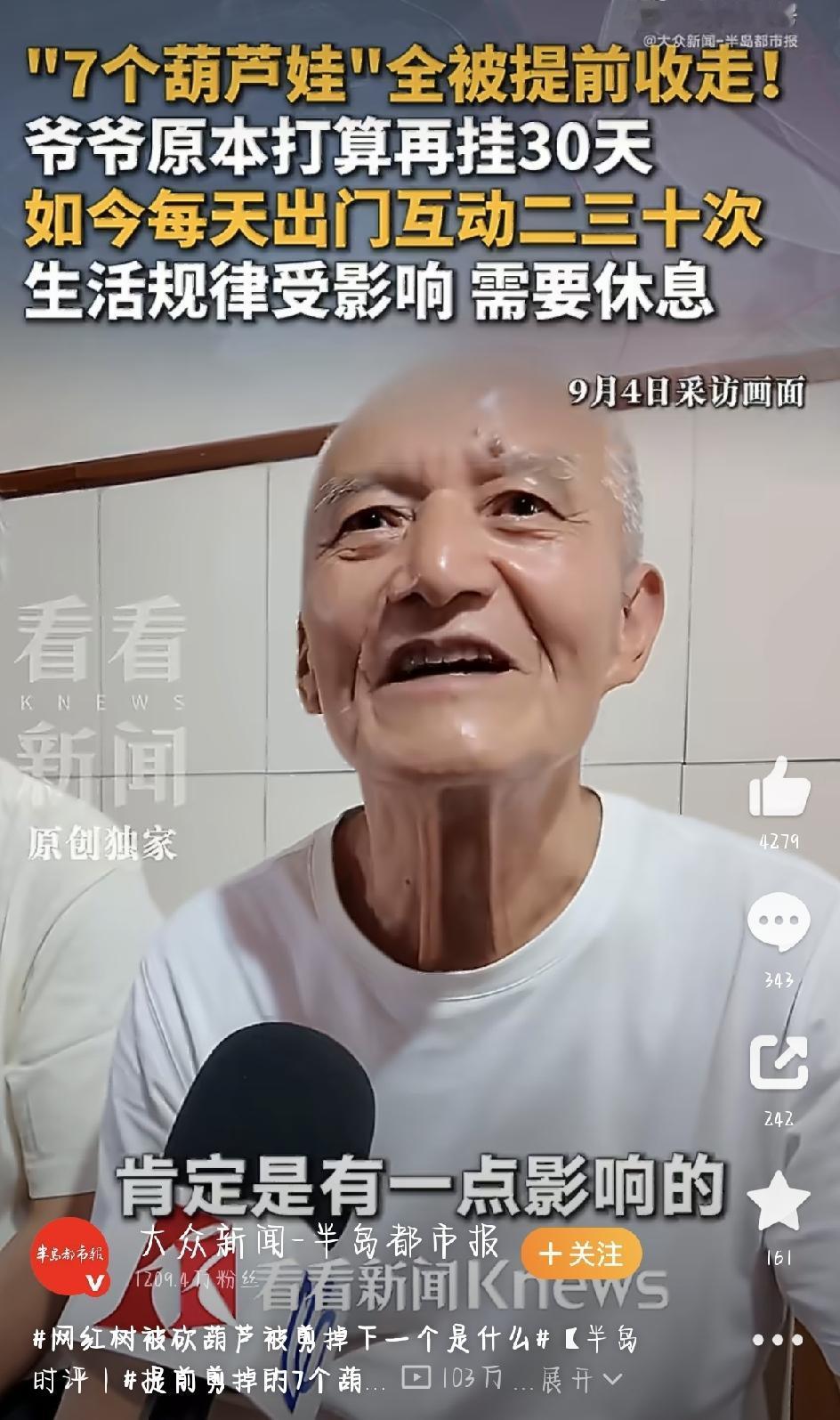 葫芦娃爷爷提前剪了葫芦，这场流量童话，匆匆落幕了。回过头看，最该反思的，其实是我