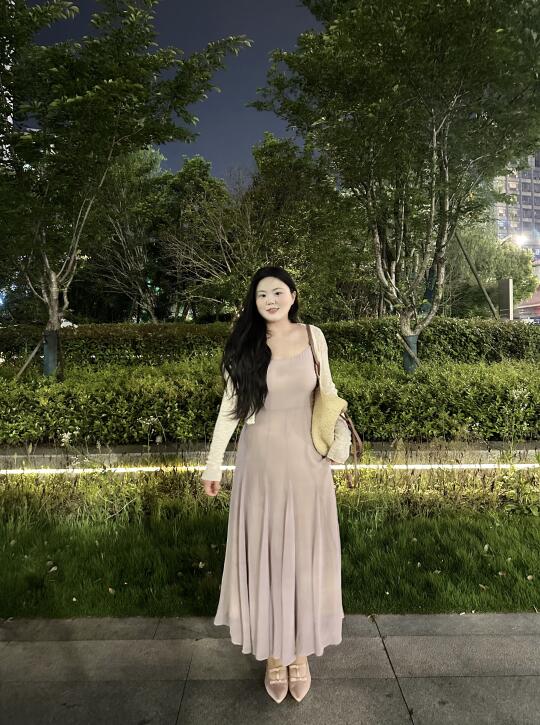 175斤｜粉紫色小裙子真的太适合大码女生了