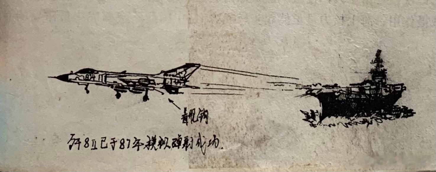个人早期作品｜90年代初期构想的歼8-2航母弹射 ​​​
