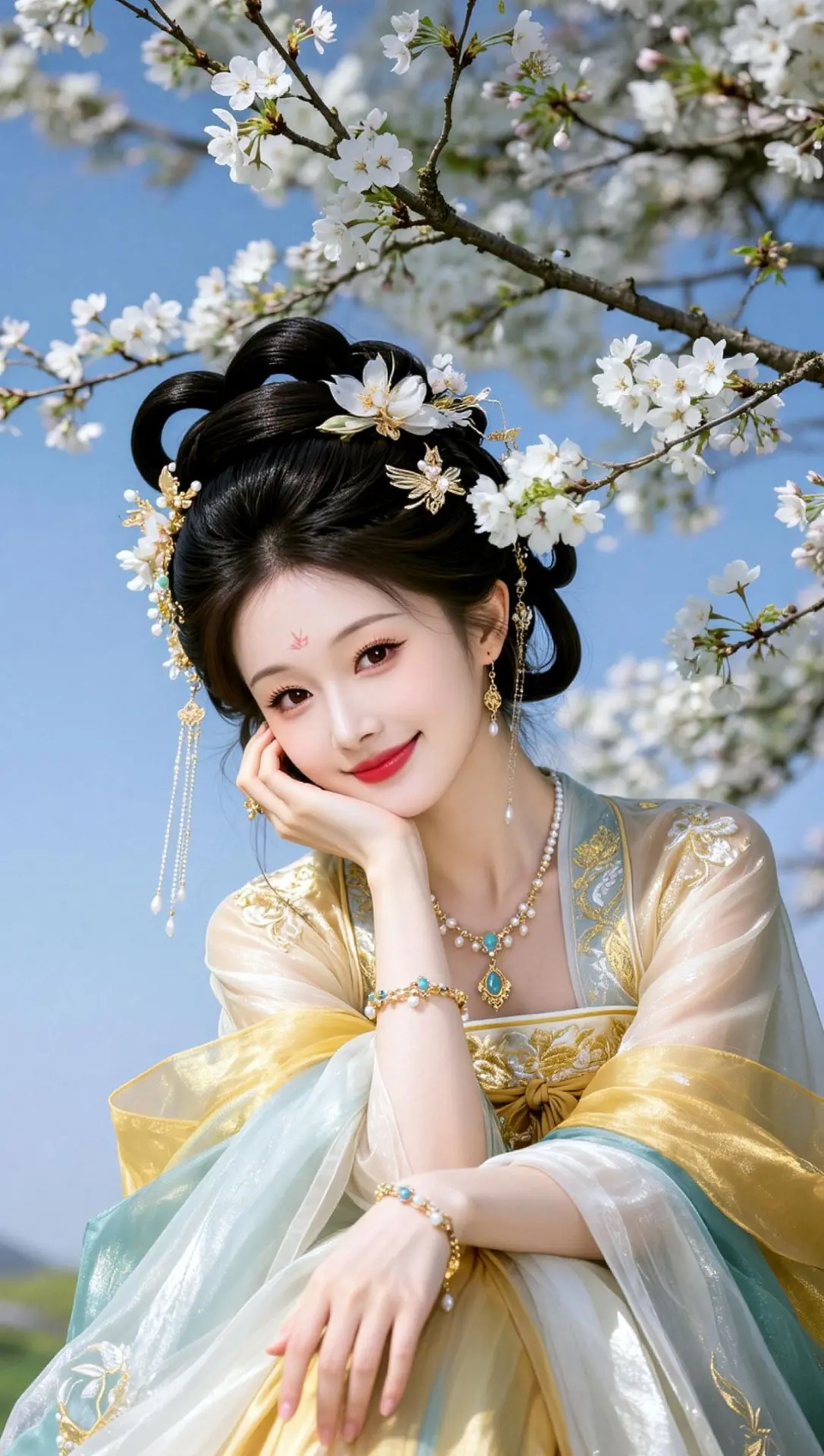 AI古风仙媛写真 春天与汉服有多适配 春日汉服 春天古风拟人 古风写真