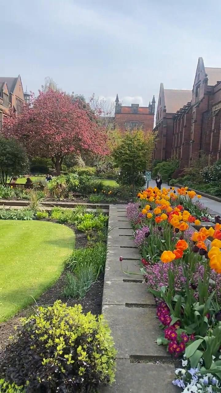 我在我的学校newcastle university美丽快乐的生活。