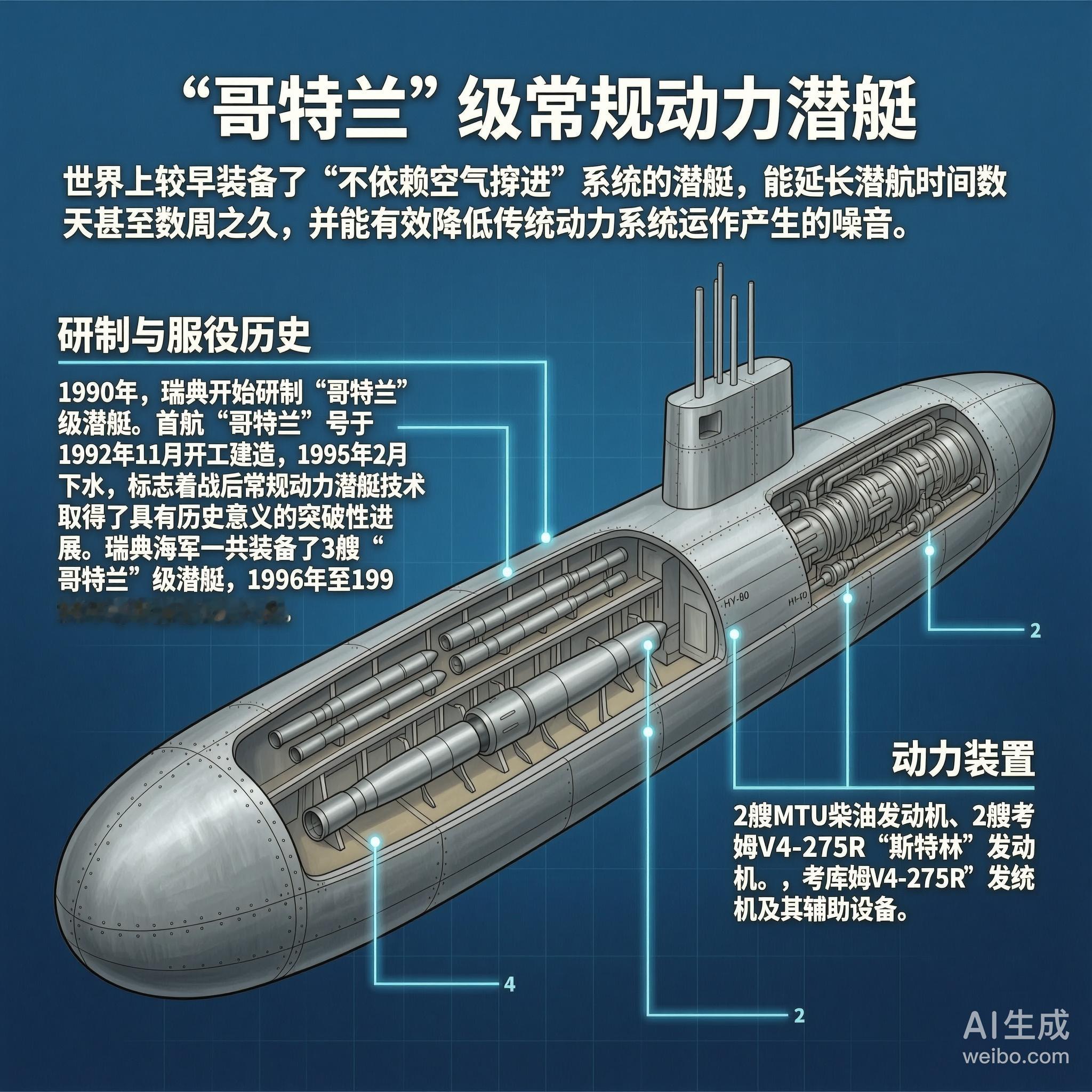军事ai新视野 瑞典“哥特兰”级潜艇“哥特兰”级潜艇是瑞典于20世纪90年代设计