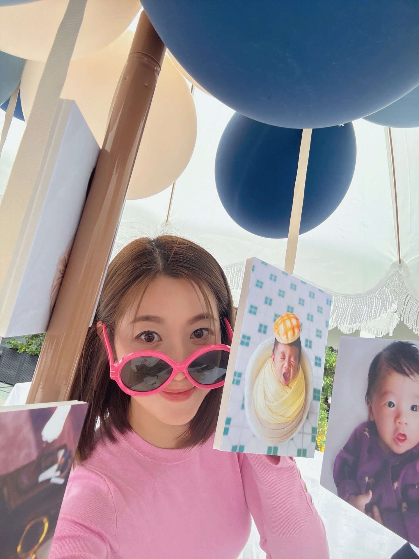 陈自瑶参加袁伟豪小儿子百日宴 