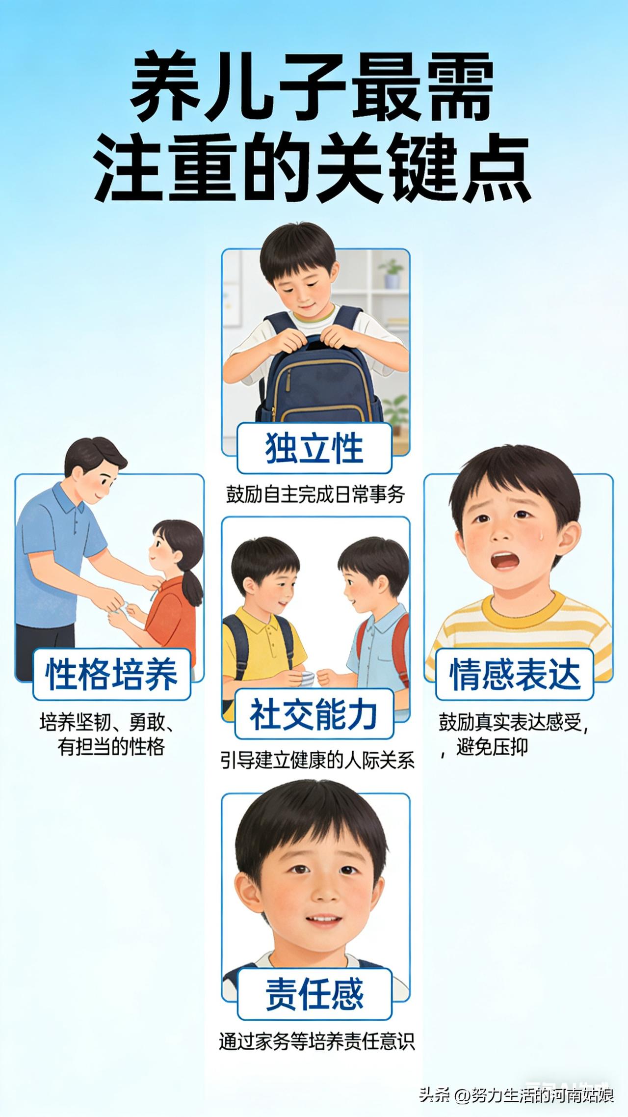 养儿子，别只盯着成绩和赚钱，这三样才是根！
 
1. 有担当，敢扛事
做错不甩锅