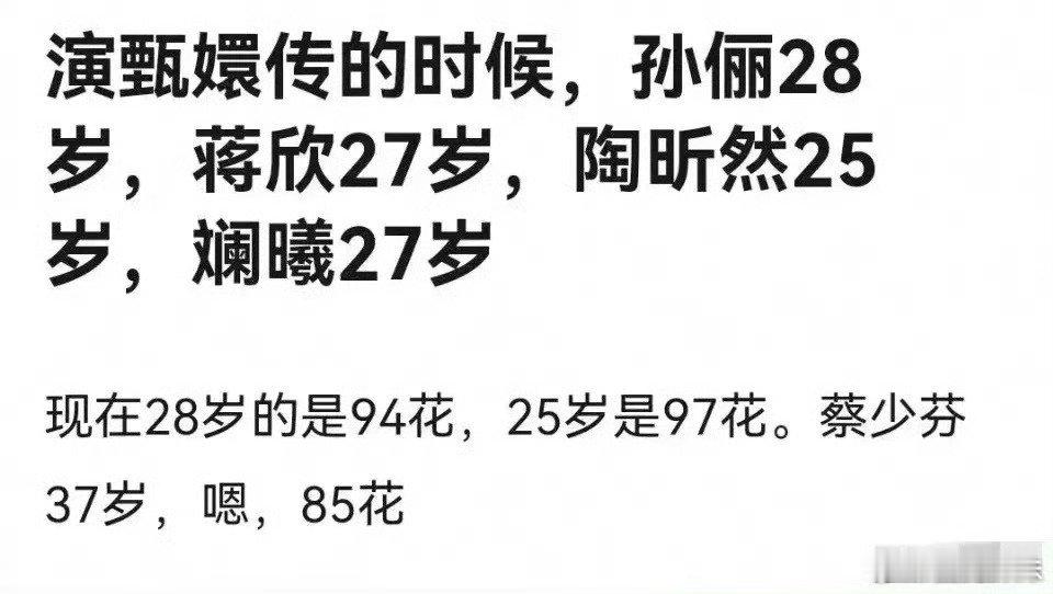 当年拍摄甄嬛传时演员们都不过二十多岁，一群年轻的姑娘成就了一部不朽经典。如今的小