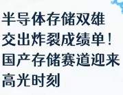 国产存储双雄业绩亮眼，半导体存储赛道迎来发展机遇