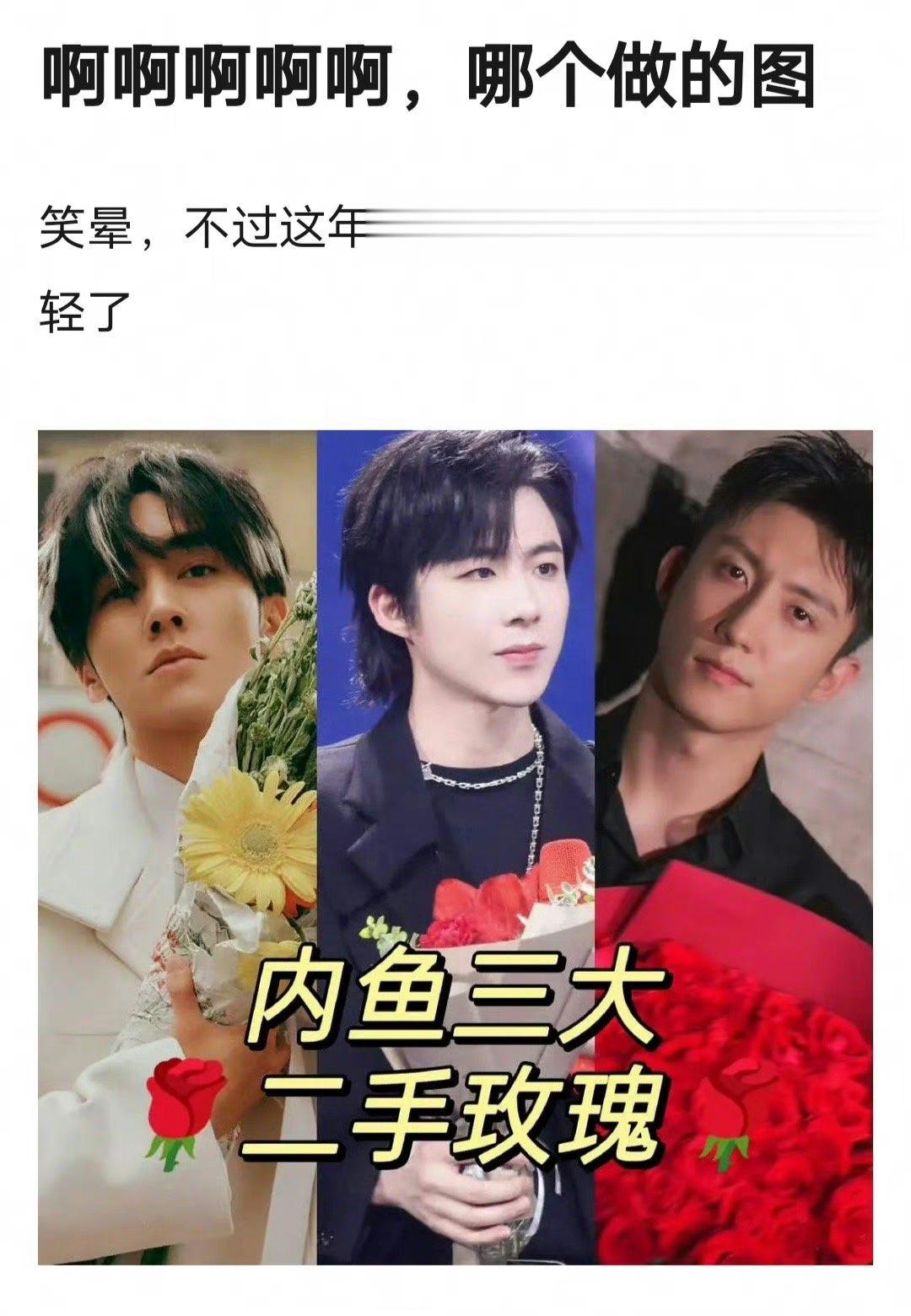 #内娱三大二手玫瑰##陈牧驰 二婚# 内娱三大二手玫瑰: 陈牧驰 刘宇宁 黄景瑜