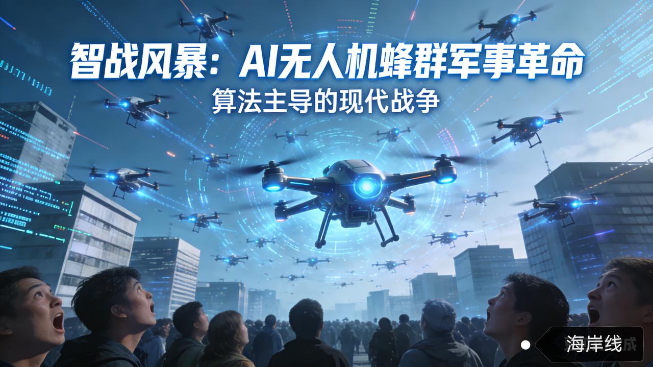 智战风暴！AI无人机蜂群引爆军事革命，算法动武引全球恐慌
 
AI成军事核心发力