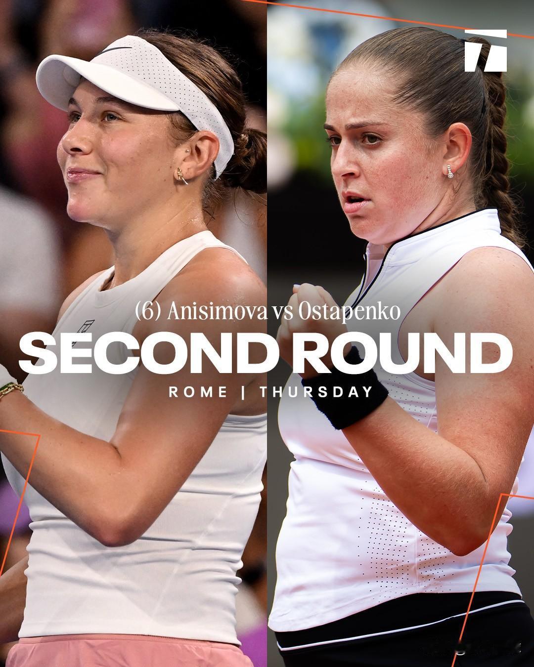 WTA1000罗马次轮开打
大种子纷纷亮相
今日除🇨🇳郑钦文vs布克沙外，