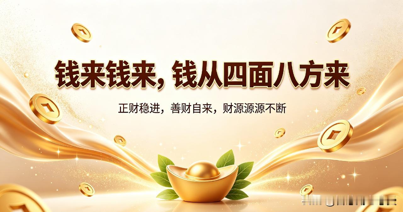 钱来钱来，钱从四面八方来
 
很多人求财，总盯着单一收入渠道。
真正的富足，是打