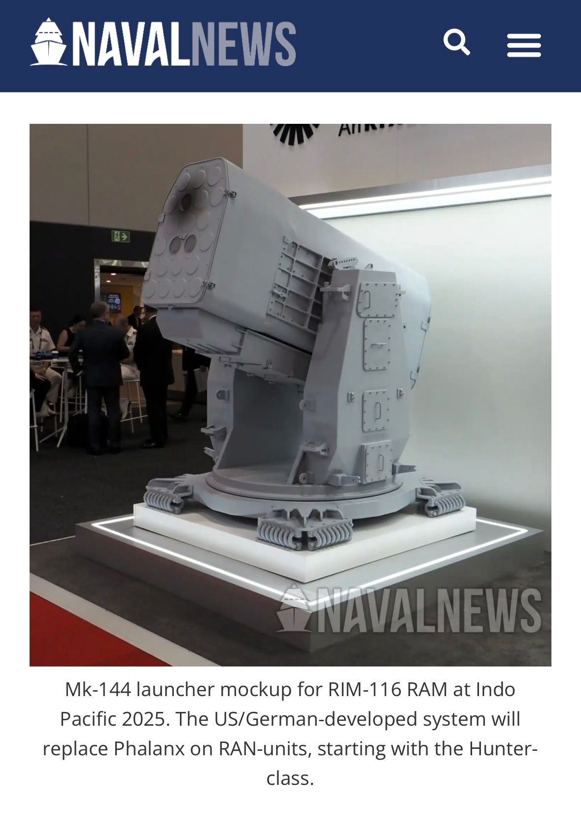 根据Naval News在Indo Pacific 2025的报道，澳大利亚🇦