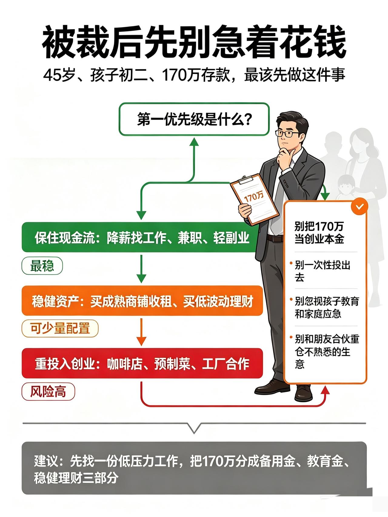 45 岁中年男突然被外企裁员，手上有 5 个选择，你们看哪个更合适？从外企拿了 