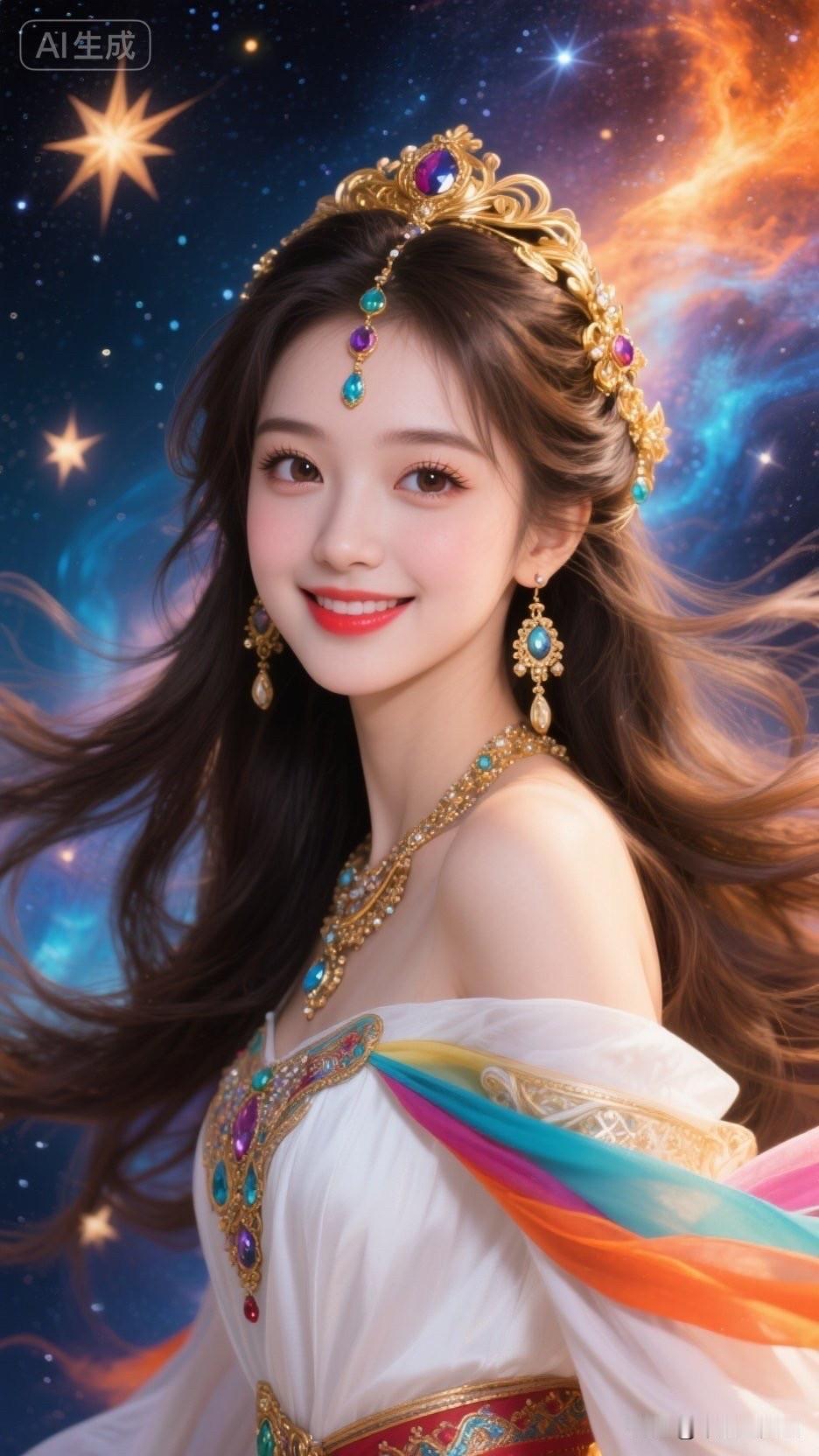 梦幻星河中的仙子，华丽珠宝闪耀，唯美动人！