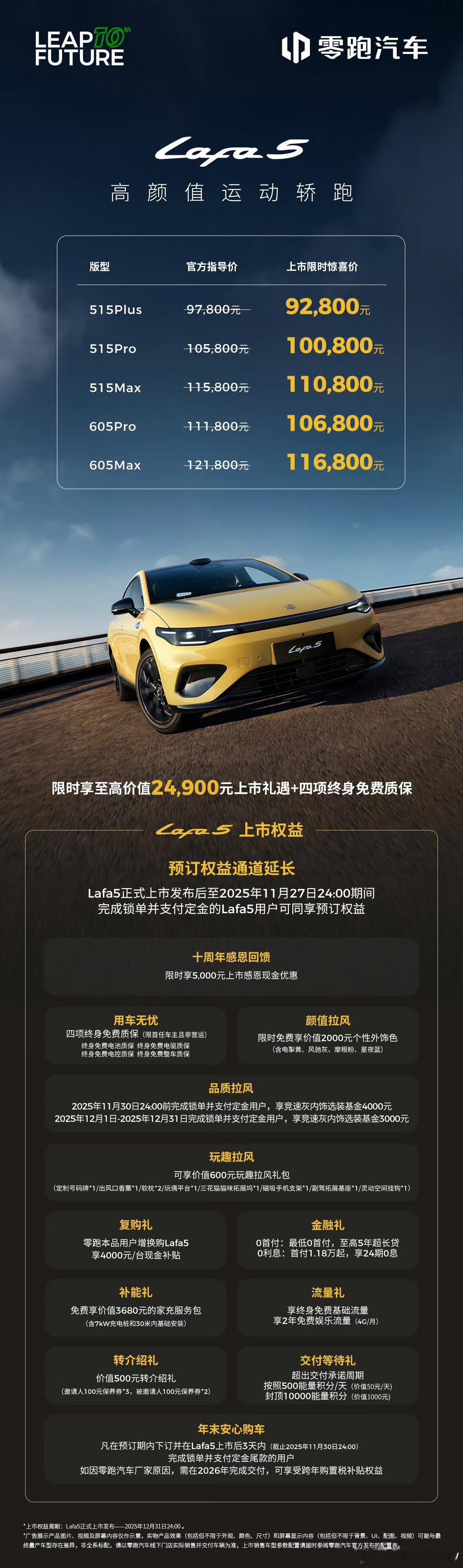 年轻人首选Lafa5限时9.28万起售价直接干到10万以内，满配也不到12万，续