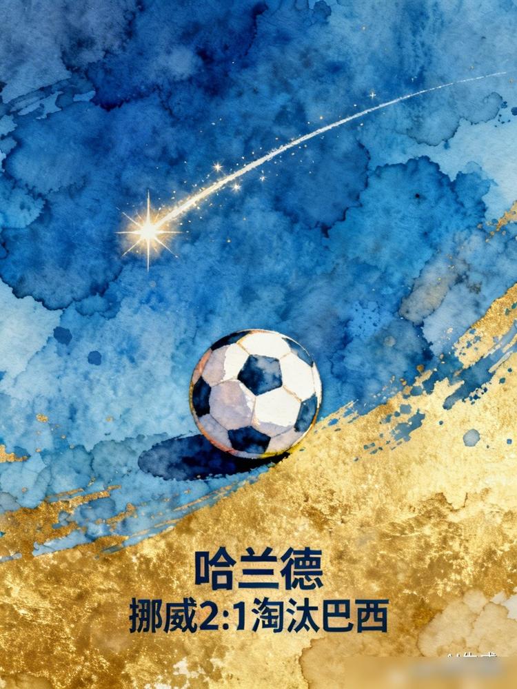 挪威2比1淘汰巴西。
哈兰德一个人，打进了两个。
赛后，这个25岁的年轻人拒绝庆