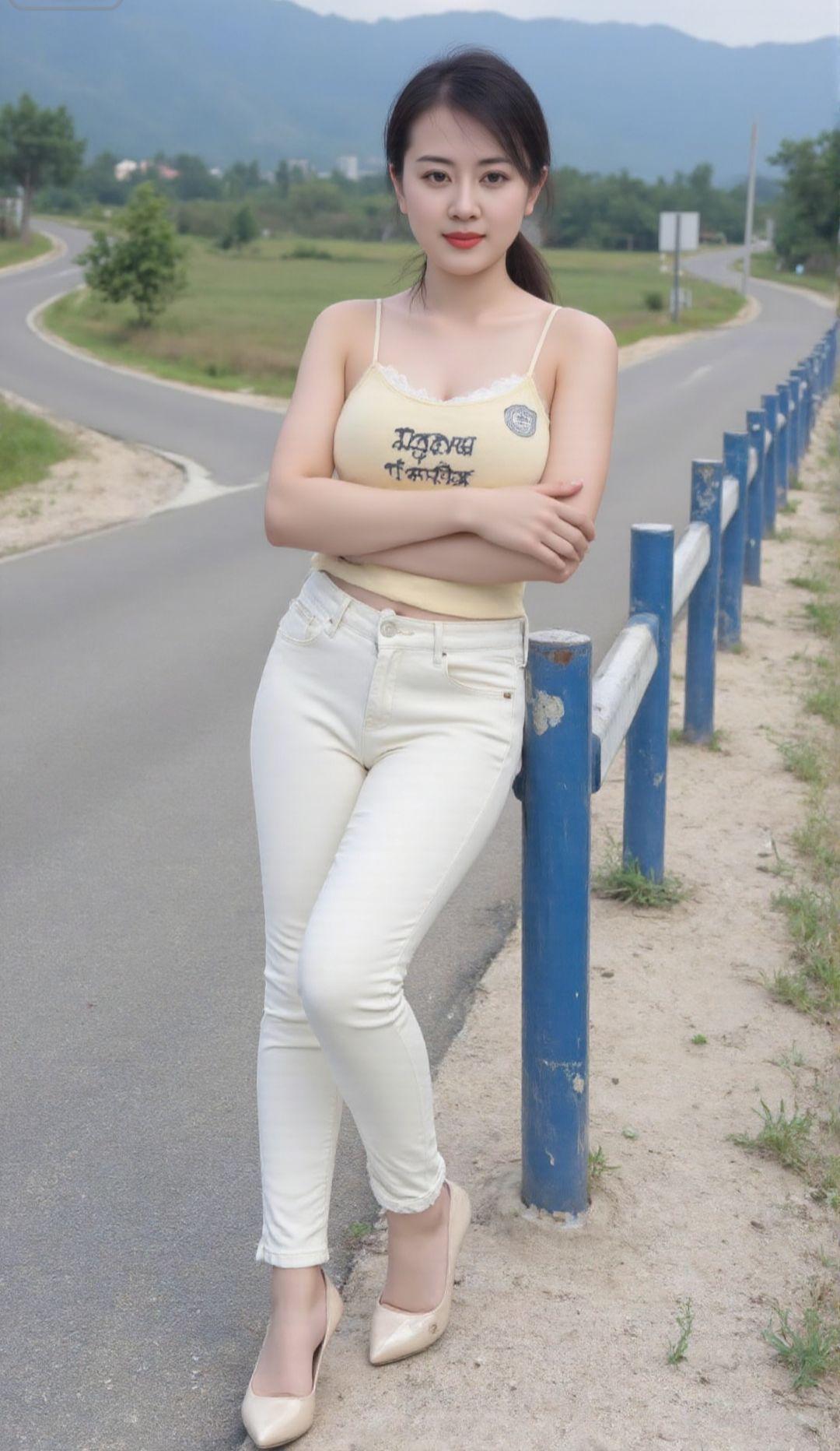 紧身牛仔裤 穿搭