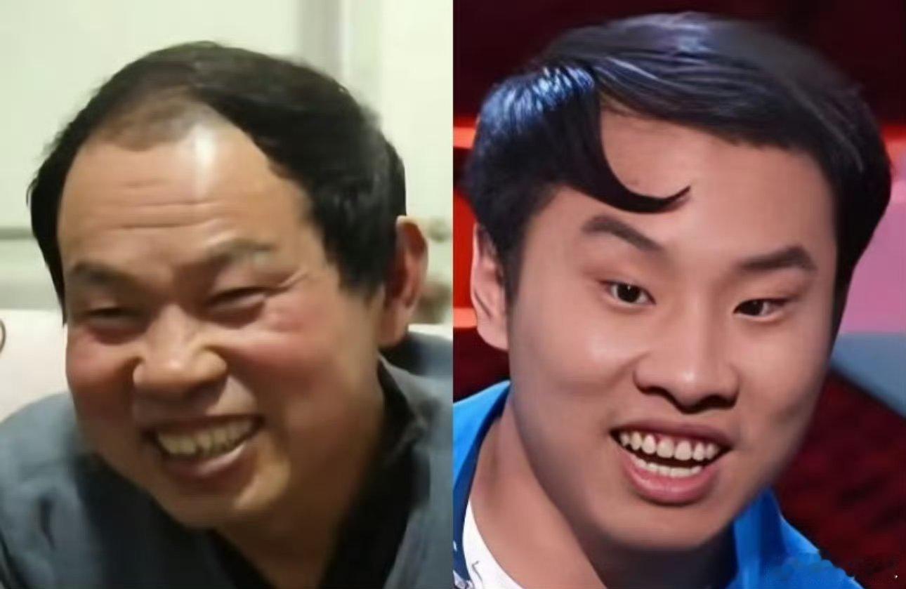 徐志胜回应一家人共用一张脸他比他爸帅点年轻点，头上多了一个逗号[皱眉][皱眉] 