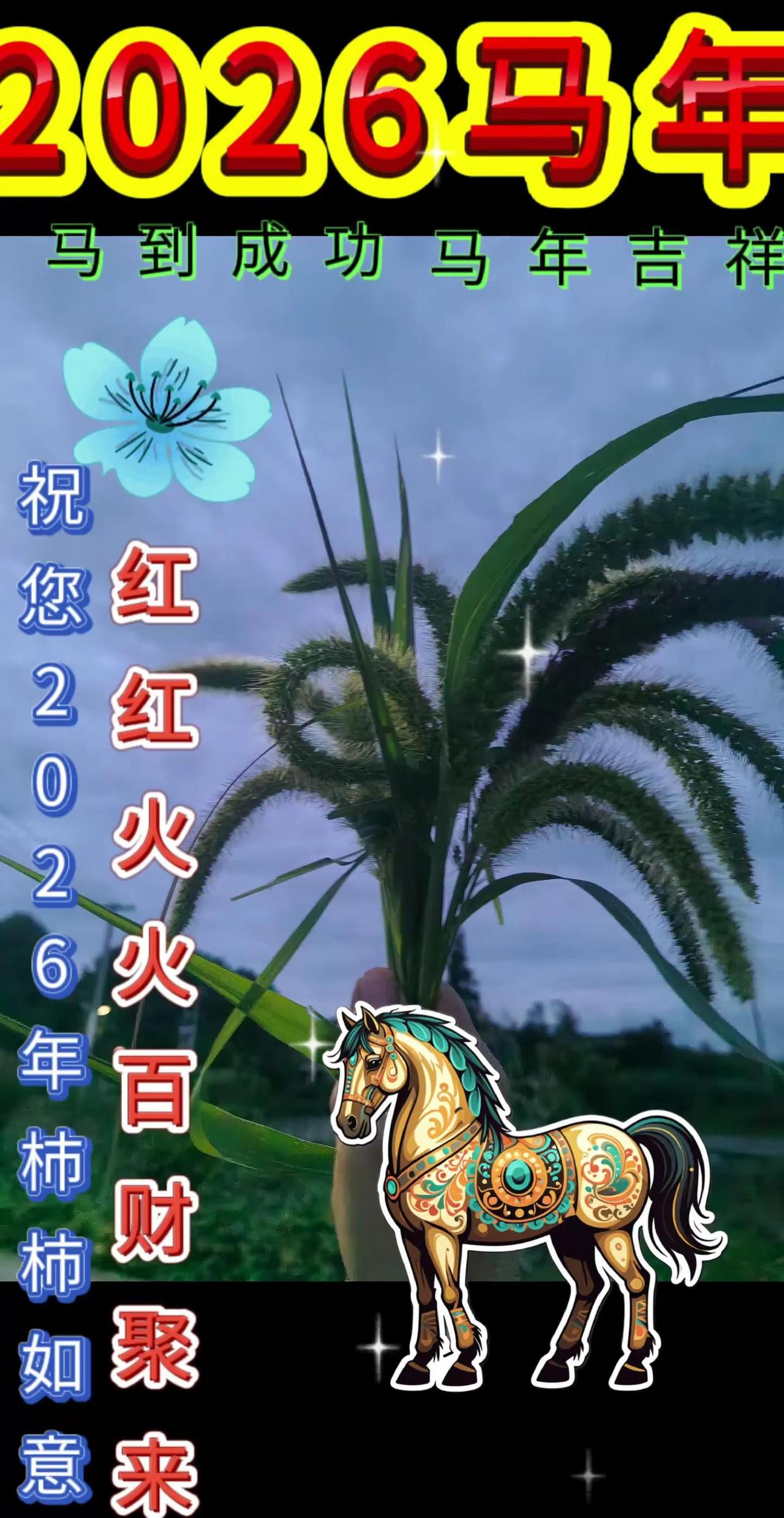 祝大家马年健康平安，心想事成