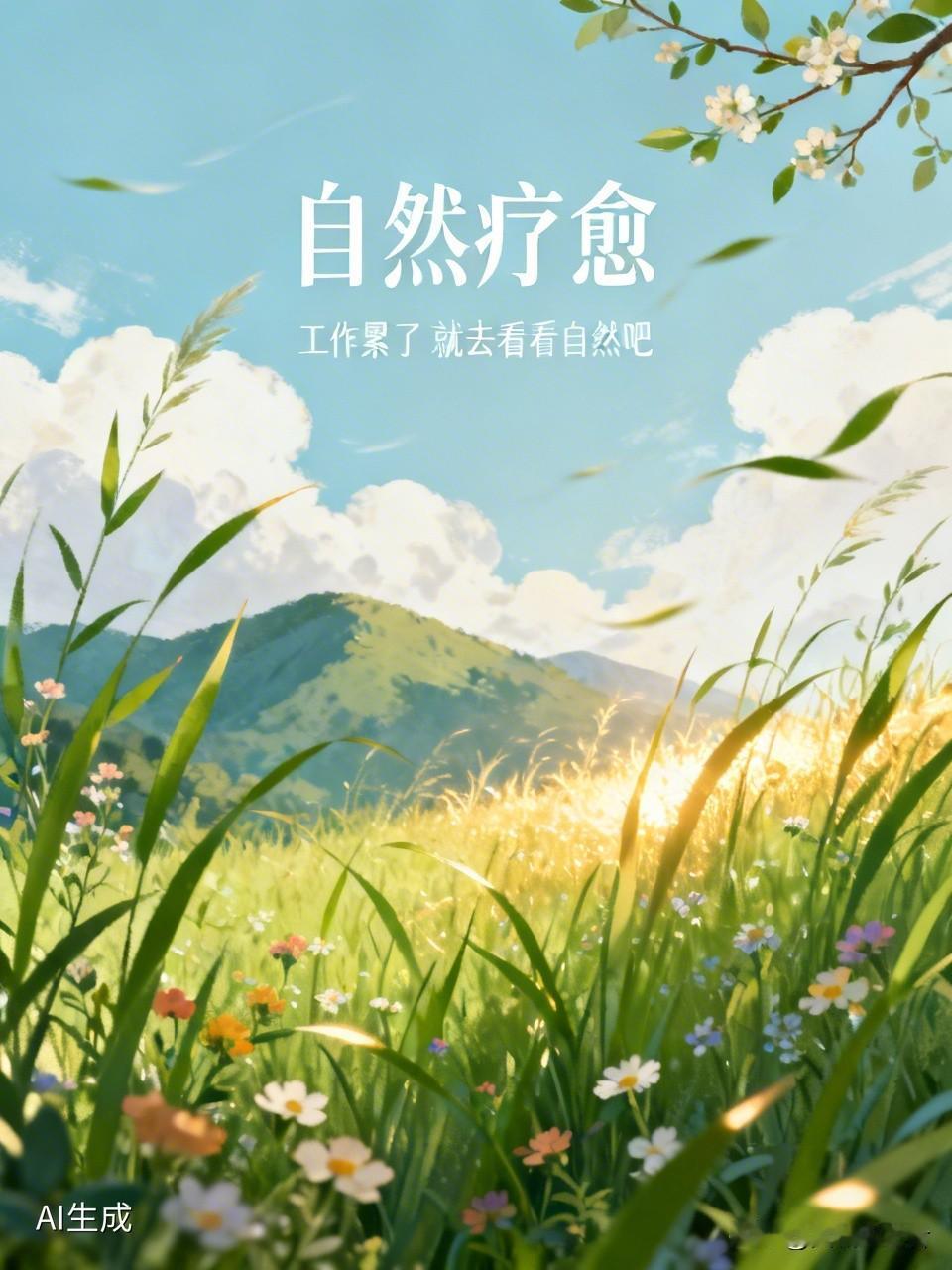 工作之余，亲近一下大自然，欣赏那美丽的风景，嗅一嗅花草的清新，听一听鸟儿的欢鸣，